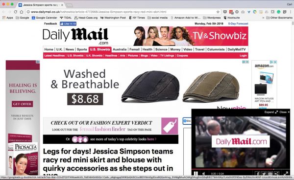 The Daily Mail page